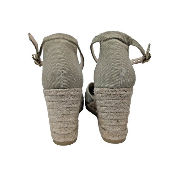 Viscata Estartit Limited Edition Canvas Espadrille Wedges Sage Green 40 US 9 - Picture 6 of 9